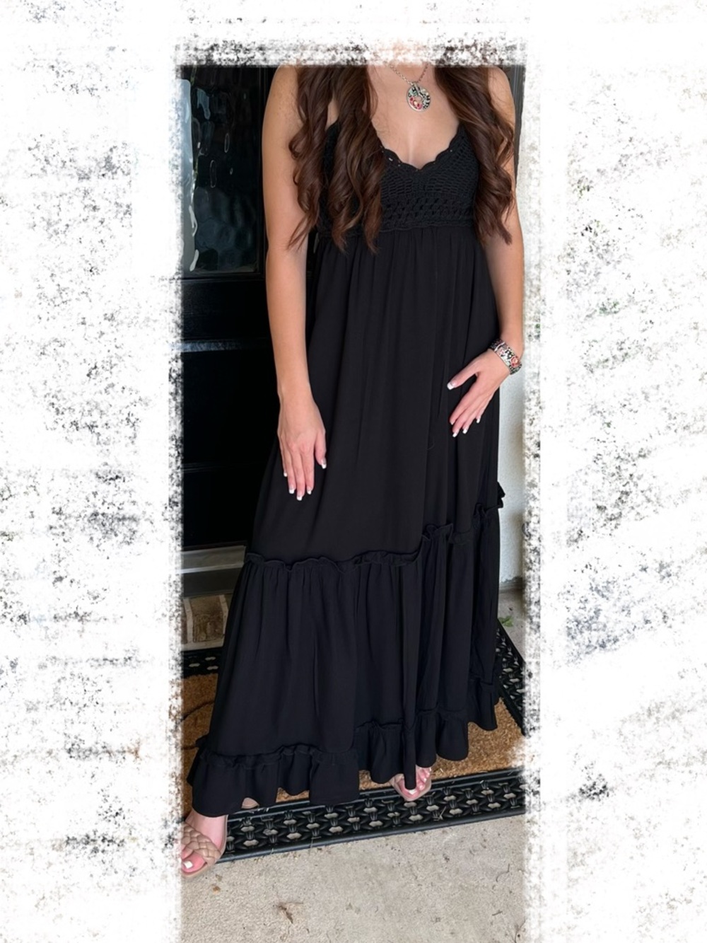 Black Spaghetti Strap Maxi Dress